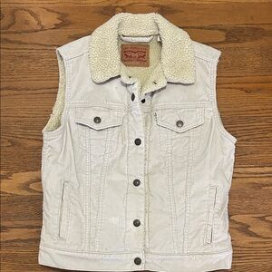 Levi's Corduroy Vest Women’s Size Small Sherpa Lined